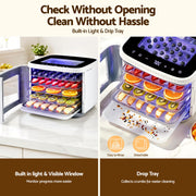 Devanti Food Dehydrator Machine 5 Tray Mini Fruit Dryer Maker White