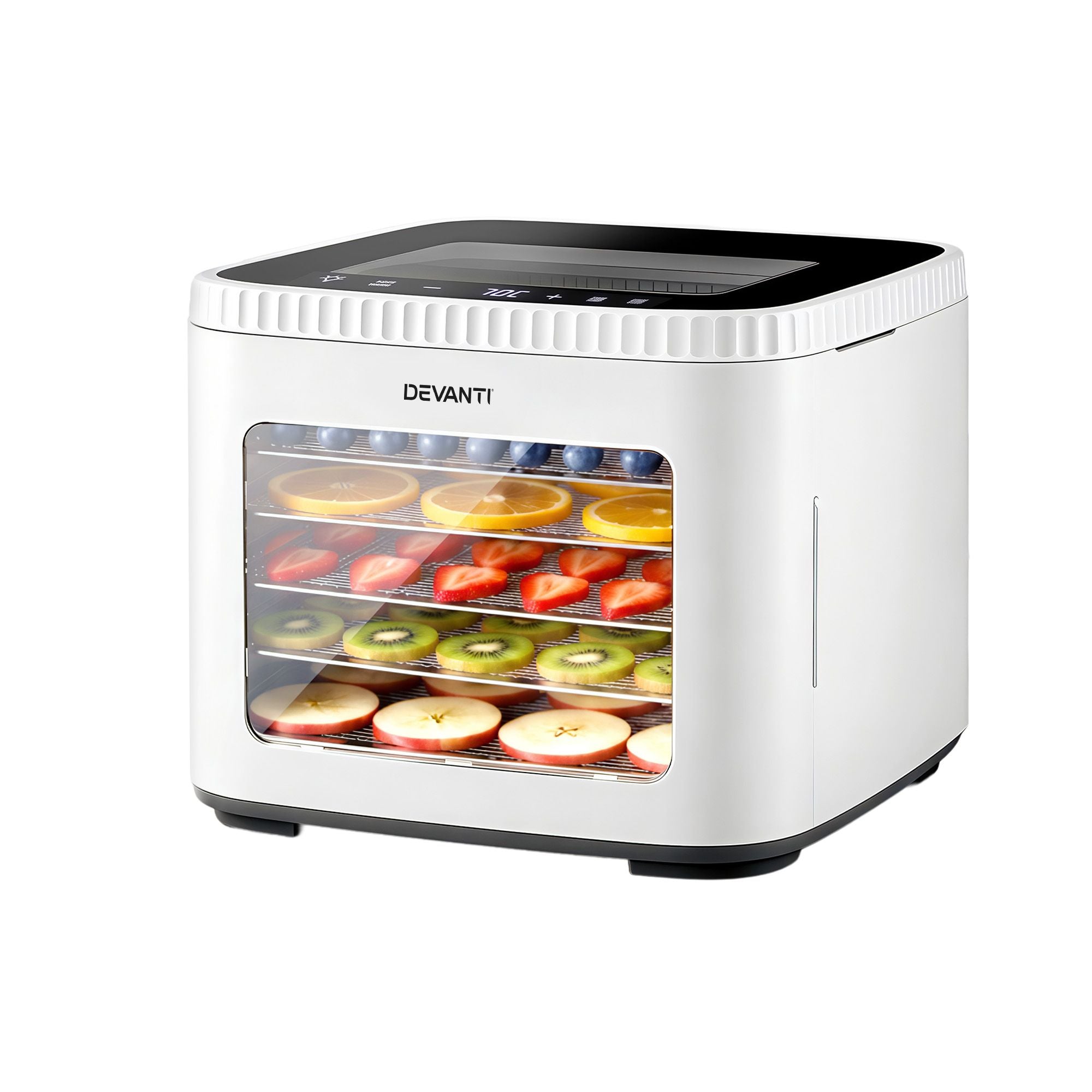 Devanti Food Dehydrator Machine 5 Tray Mini Fruit Dryer Maker White