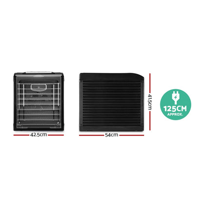 Devanti 9 Trays Food Dehydrator Stainless Steel Tray FD-E-333H-ST-BK