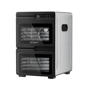 Devanti 12 Trays Food Dehydrator Dual-Zone Stainless Steel Fruit Jerky Dryer FD-E-661A-12T-SS