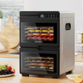 Devanti 12 Trays Food Dehydrator Dual-Zone Stainless Steel Fruit Jerky Dryer FD-E-661A-12T-SS