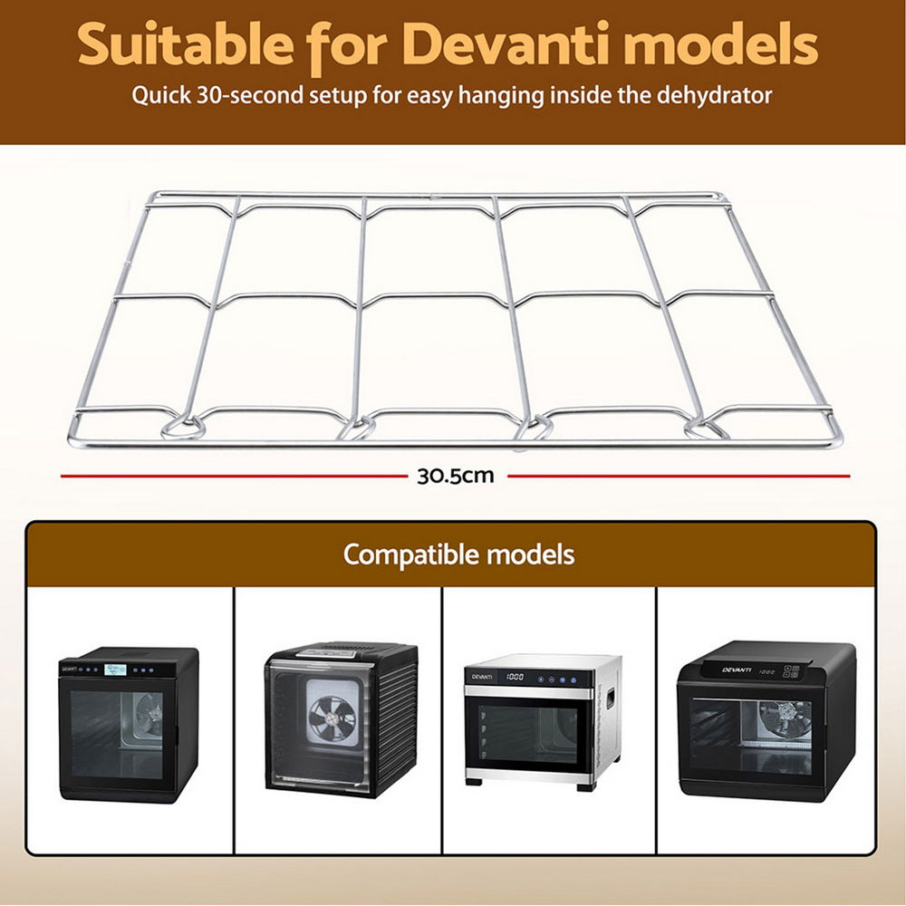 Devanti 304 Stainless Steel Hanging Rack Accessory for Food Dehydrator FD-E-RACK