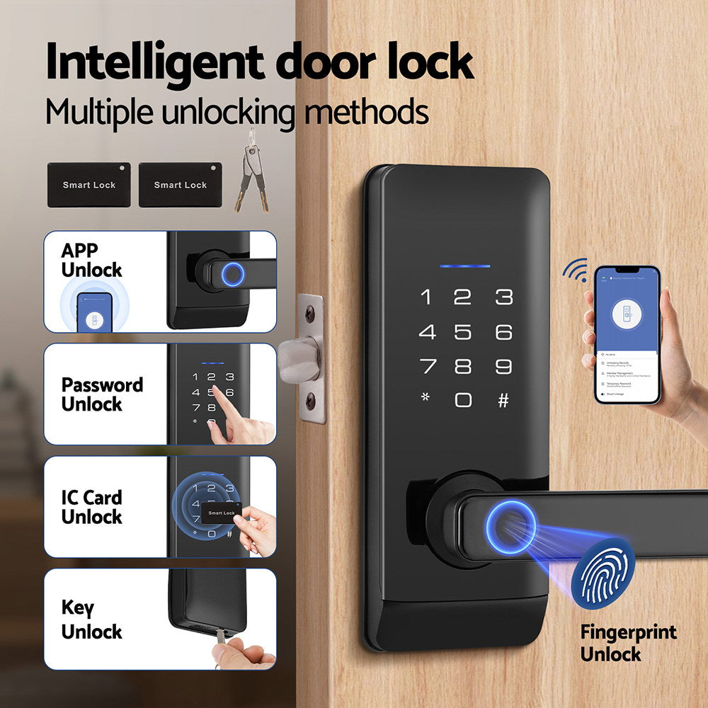 UL-tech Fingerprint Door Lock Smart Home System FDL-H2-BK