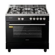 Devanti 90cm Dual Fuel Cooker Gas Cooktop Electric Oven 5 Burner