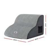 i.Pet Dog Ramp 2 Steps For Small Dogs Bed Sofa Car Foam Non-Slip Pet Cat Stairs FDR-D-FOAM-2T-GR