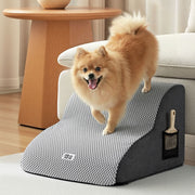 i.Pet Dog Ramp 2 Steps For Small Dogs Bed Sofa Car Foam Non-Slip Pet Cat Stairs FDR-D-FOAM-2T-GR