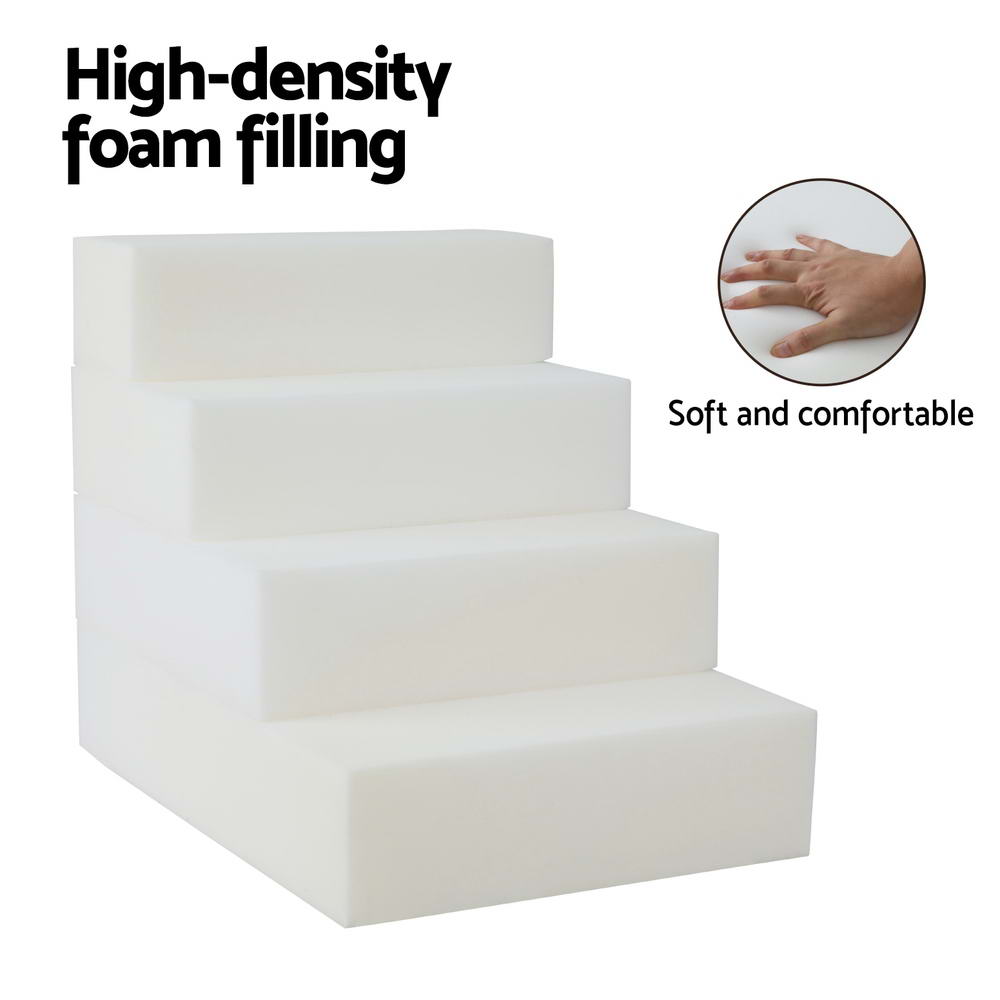 i.Pet Dog Ramp Foam Dog Cover Stairs Portable Cat Ladder For Sofa Bed 4 Steps FDR-D-FOAM-4T-DKGR