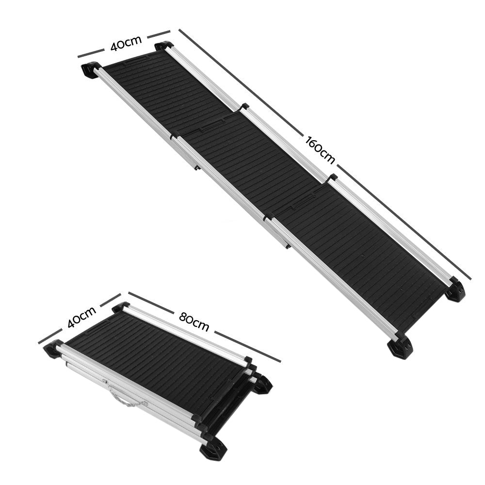 i.Pet Dog Ramp Pet Stairs Steps Car SUV Foldable Portable Ladder Adjustable FDR-D-ST3-BK
