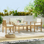 Gardeon 4-Piece Outdoor Sofa Set Wooden Couch Lounge Setting FF-B-SOFA-BR-AB