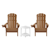 Gardeon Outdoor Table and Chairs HDPE Folding Adirondack Beach Chair Patio Furniture