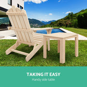 Gardeon Coffee Side Table Wooden Desk Outdoor Furniture Camping Garden Natural FF-BEACH-DESK-NTL