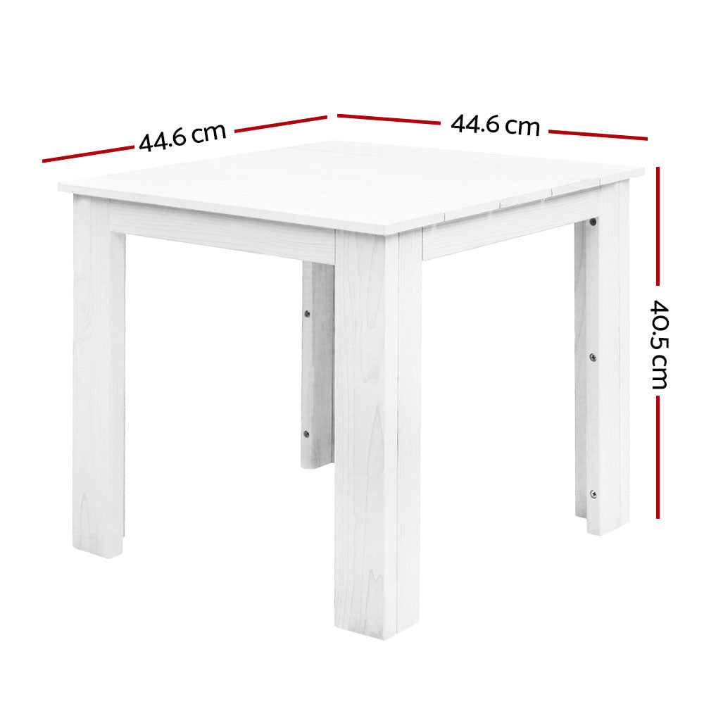Gardeon Coffee Side Table Wooden Desk Outdoor Furniture Camping Garden White FF-BEACH-DESK-WH