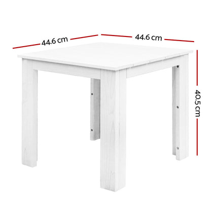 Gardeon Coffee Side Table Wooden Desk Outdoor Furniture Camping Garden White FF-BEACH-DESK-WH