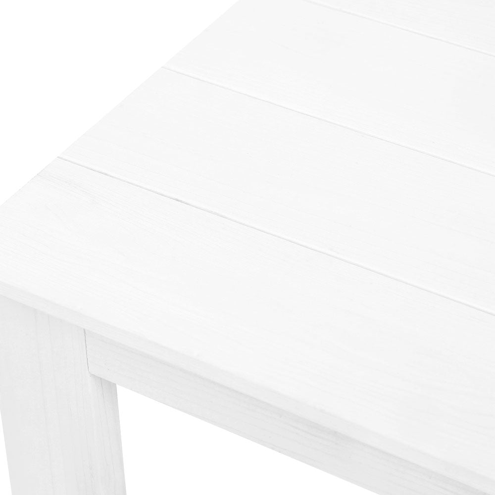 Gardeon Coffee Side Table Wooden Desk Outdoor Furniture Camping Garden White FF-BEACH-DESK-WH