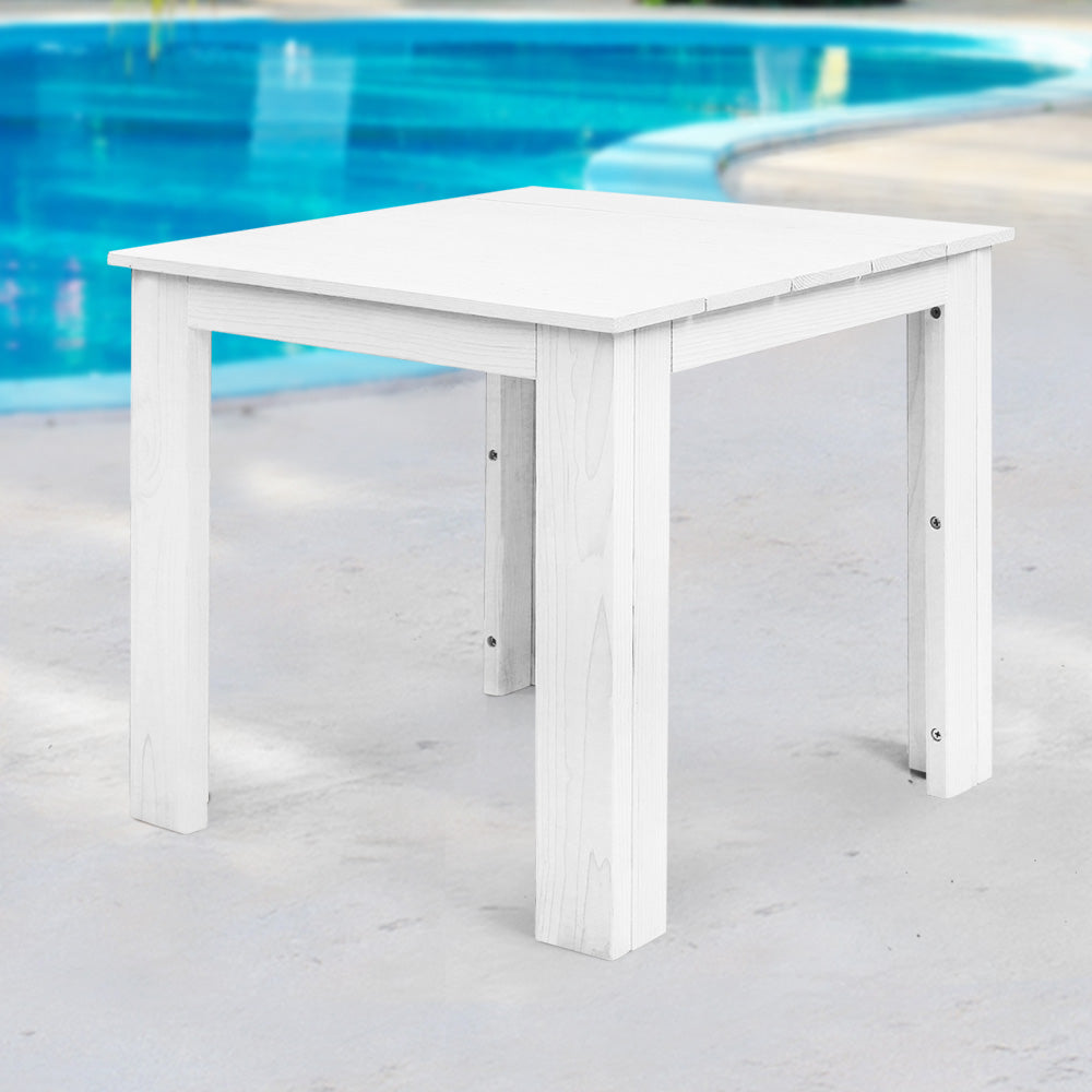 Gardeon Coffee Side Table Wooden Desk Outdoor Furniture Camping Garden White FF-BEACH-DESK-WH