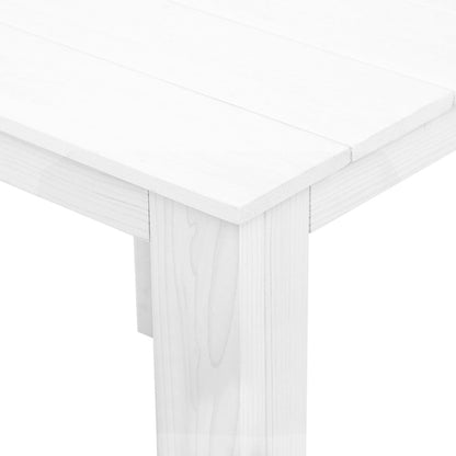 Gardeon 3PC Adirondack Outdoor Table and Chairs Wooden Foldable Beach Chair White FF-BEACH-SET-3WH