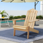 Gardeon Adirondack Outdoor Chairs Wooden Beach Chair Patio Furniture Garden Natural FF-BEACH-UF-CH-NW
