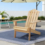Gardeon Adirondack Outdoor Chairs Wooden Beach Chair Patio Furniture Garden Natural FF-BEACH-UF-CH-NW