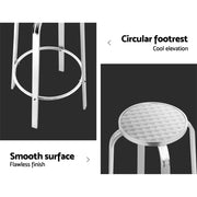 Gardeon 2x Outdoor Bar Stools Aluminum FF-CHAIR-AL82-X2