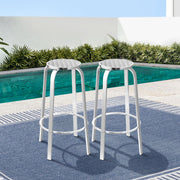 Gardeon 2x Outdoor Bar Stools Aluminum FF-CHAIR-AL82-X2