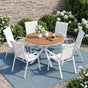 Gardeon 7PCS Outdoor Dining Set Table and Chairs Patio Garden Furniture Steel FF-DIN-STA-7SET-WH