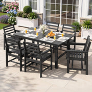 Gardeon 7 Piece Outdoor Dining Set Patio HDPE Table and Chairs Garden Furniture