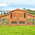 i.Pet Chicken Coop Rabbit Hutch 169cm x 52cm x 72cm Large Chicken Coop Wooden House Run Cage FF-GT-WOOD-R2100S