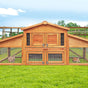 i.Pet Chicken Coop Rabbit Hutch 169cm x 52cm x 72cm Large Chicken Coop Wooden House Run Cage FF-GT-WOOD-R2100S