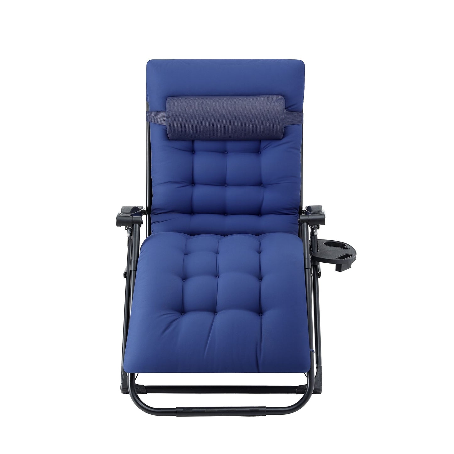 Gardeon Sun Lounge Lounger Folding Camping Zero Gravity Chair Outdoor Furniture XL Blue FF-LOUNGE-DSXL-BU