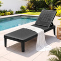 Gardeon Sun Lounge Adjustable Lounger Patio Outdoor Furniture Lightweight Black
