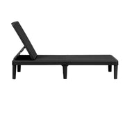 Gardeon Sun Lounge Adjustable Lounger Patio Outdoor Furniture Lightweight Black