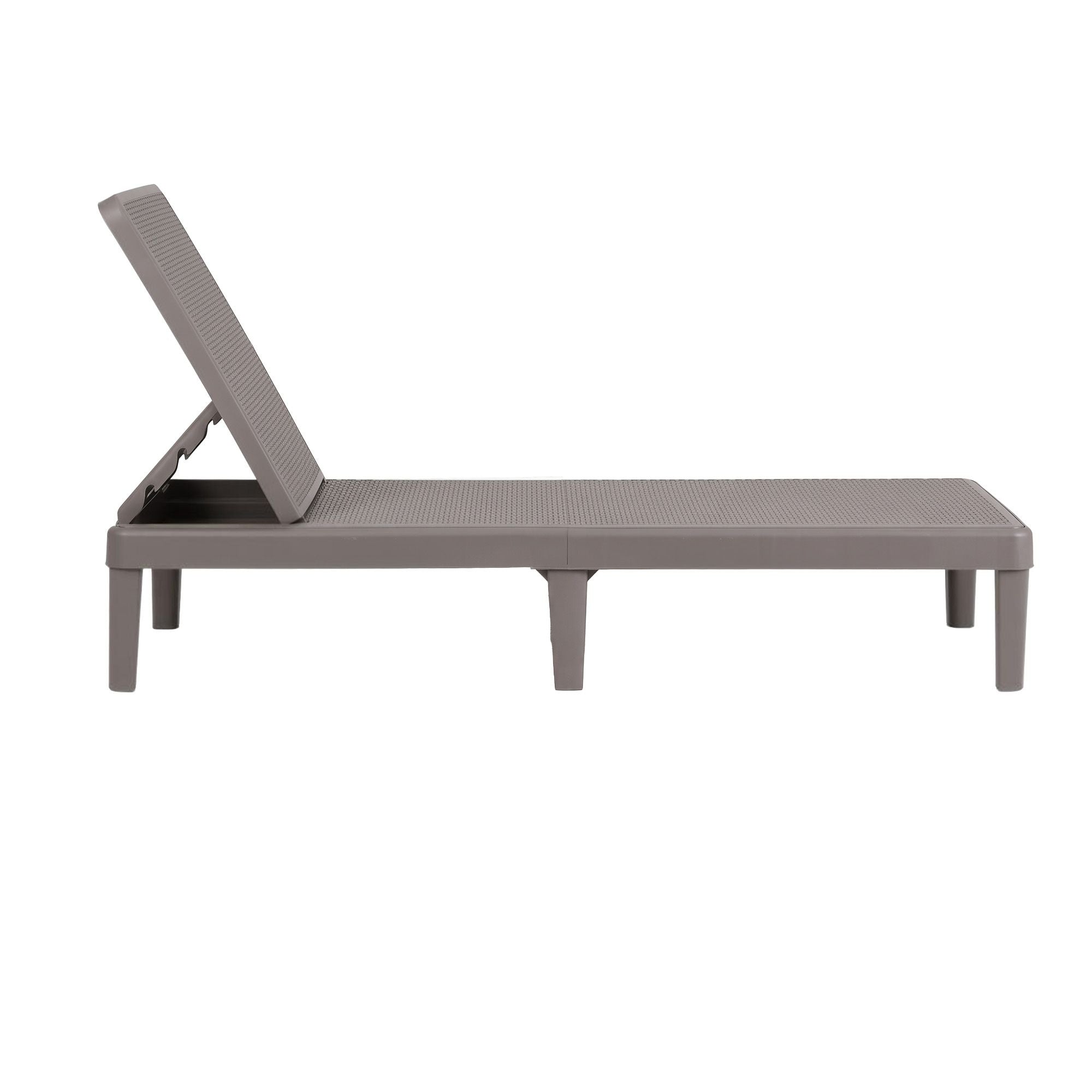 Gardeon Sun Lounge Adjustable Lounger Patio Outdoor Furniture Lightweight Brown
