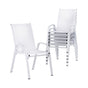Gardeon 6PC Outdoor Dining Chairs Stackable Lounge Chair Patio Furniture White FF-STA-CHAIR-WH-X6