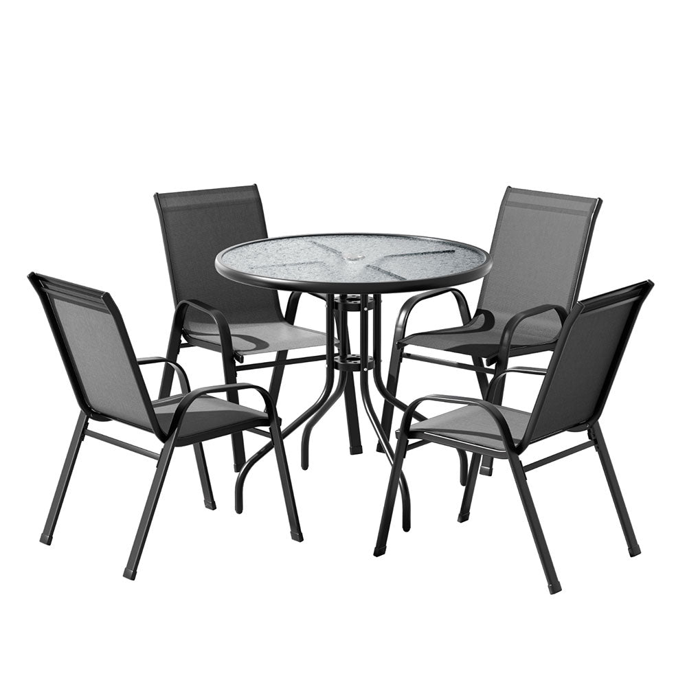 Gardeon Outdoor Dining Set Table and Chairs Patio Garden Furniture Bistro Set FF-STA-DINING-GE