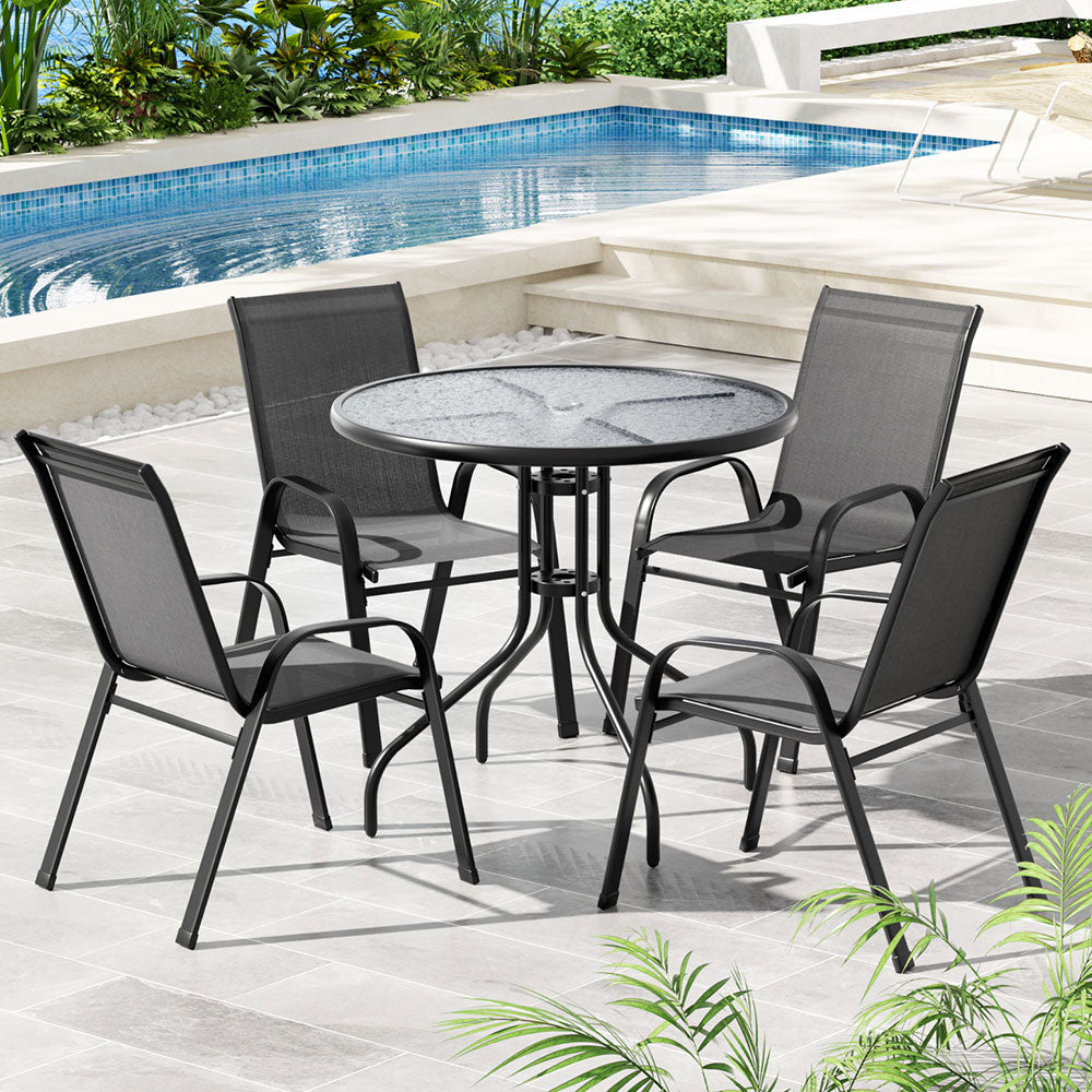 Gardeon Outdoor Dining Set Table and Chairs Patio Garden Furniture Bistro Set FF-STA-DINING-GE