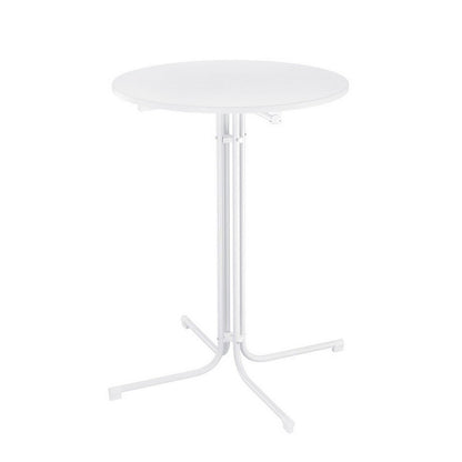 Gardeon Outdoor Bar Table Round Folding Desk Top 109cm Patio Furniture White FF-TABLE-SL-WH