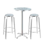 Gardeon 3-Piece Outdoor Bar Set Bistro Table Stools Adjustable Round Cafe FF-TABLESET-ROUND