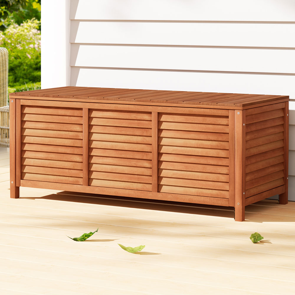 Gardeon Outdoor Storage Bench Box 210L Wooden Patio Furniture Garden Chair Seat FF-WD-SB-1040