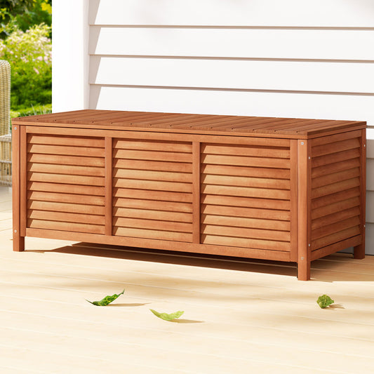 Gardeon Outdoor Storage Bench Box 210L Wooden Patio Furniture Garden Chair Seat FF-WD-SB-1040