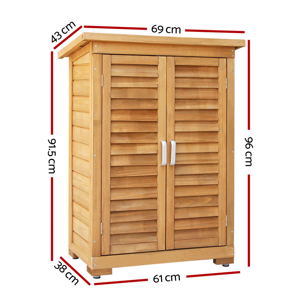 Gardeon Portable Wooden Garden Storage Cabinet FF-WD-SB-95