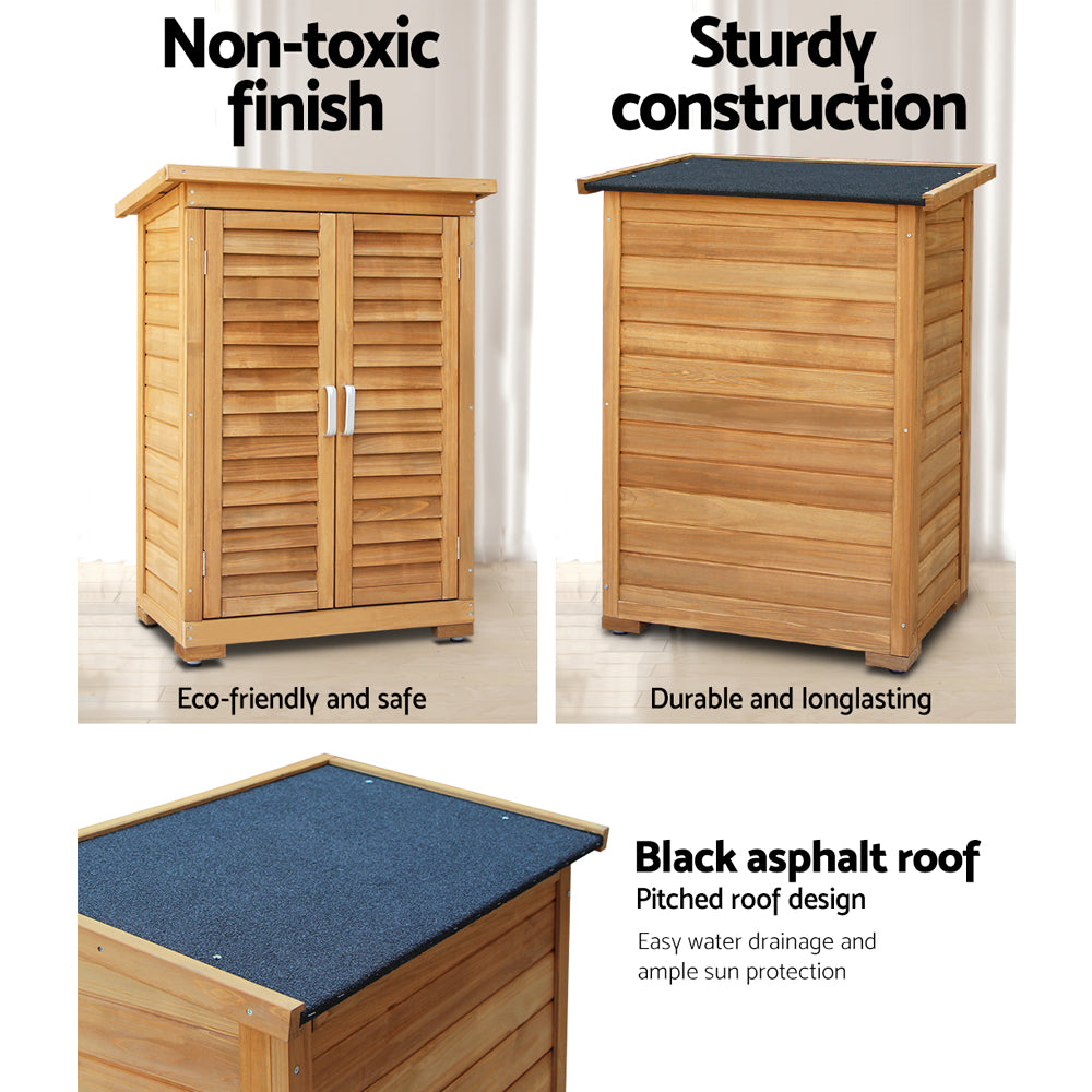 Gardeon Portable Wooden Garden Storage Cabinet FF-WD-SB-95