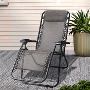Gardeon Zero Gravity Chair Folding Outdoor Recliner Adjustable Sun Lounge Camping Beige