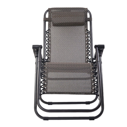 Gardeon Zero Gravity Chair Folding Outdoor Recliner Adjustable Sun Lounge Camping Beige FF-ZGC-BE