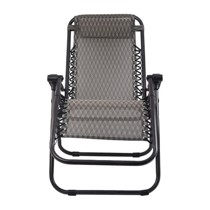 Gardeon Zero Gravity Chair Folding Outdoor Recliner Adjustable Sun Lounge Camping Grey FF-ZGC-GR