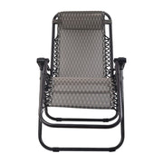 Gardeon Zero Gravity Chair Folding Outdoor Recliner Adjustable Sun Lounge Camping Grey