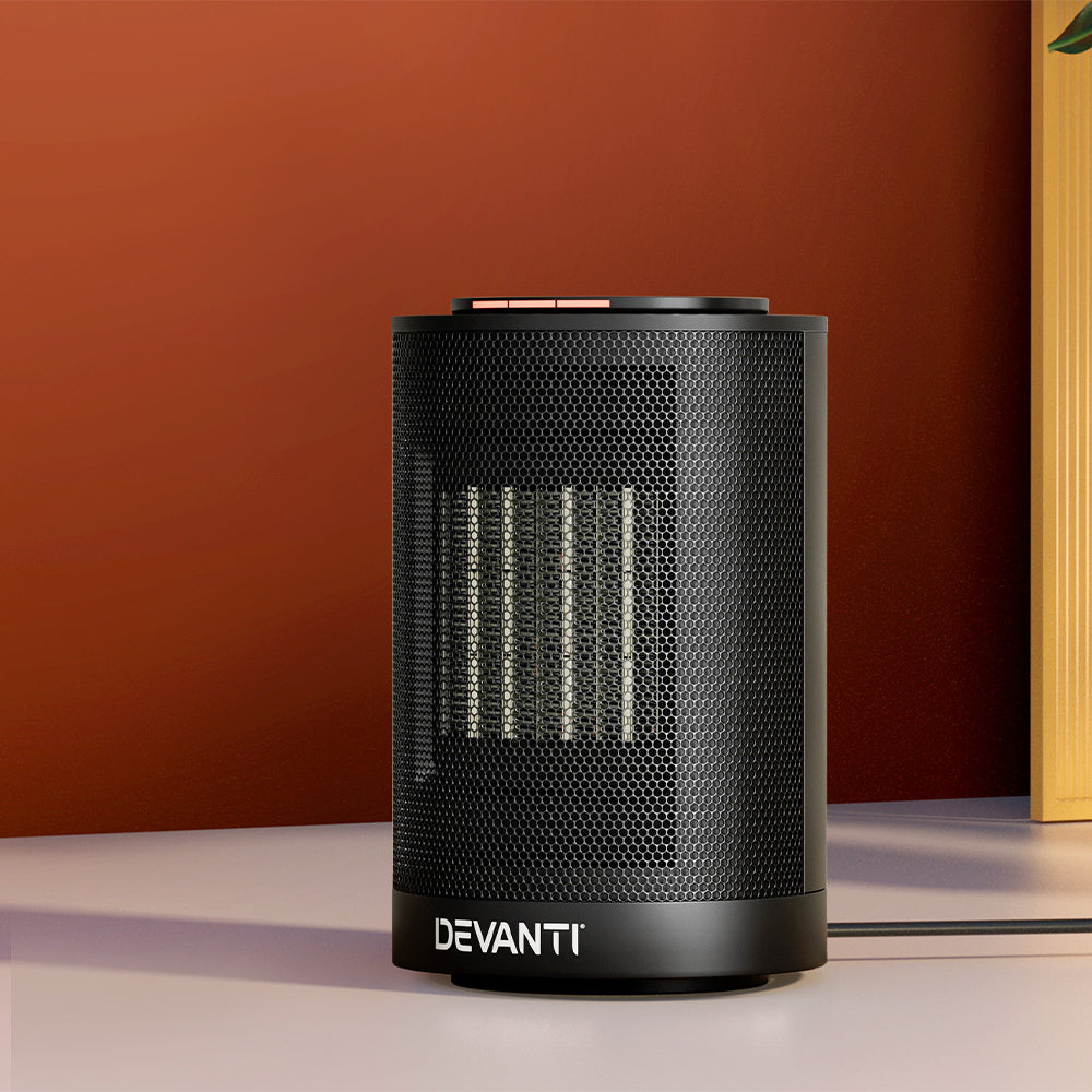 Devanti Electric Fan Heater 1200W FH-A-1200-BK