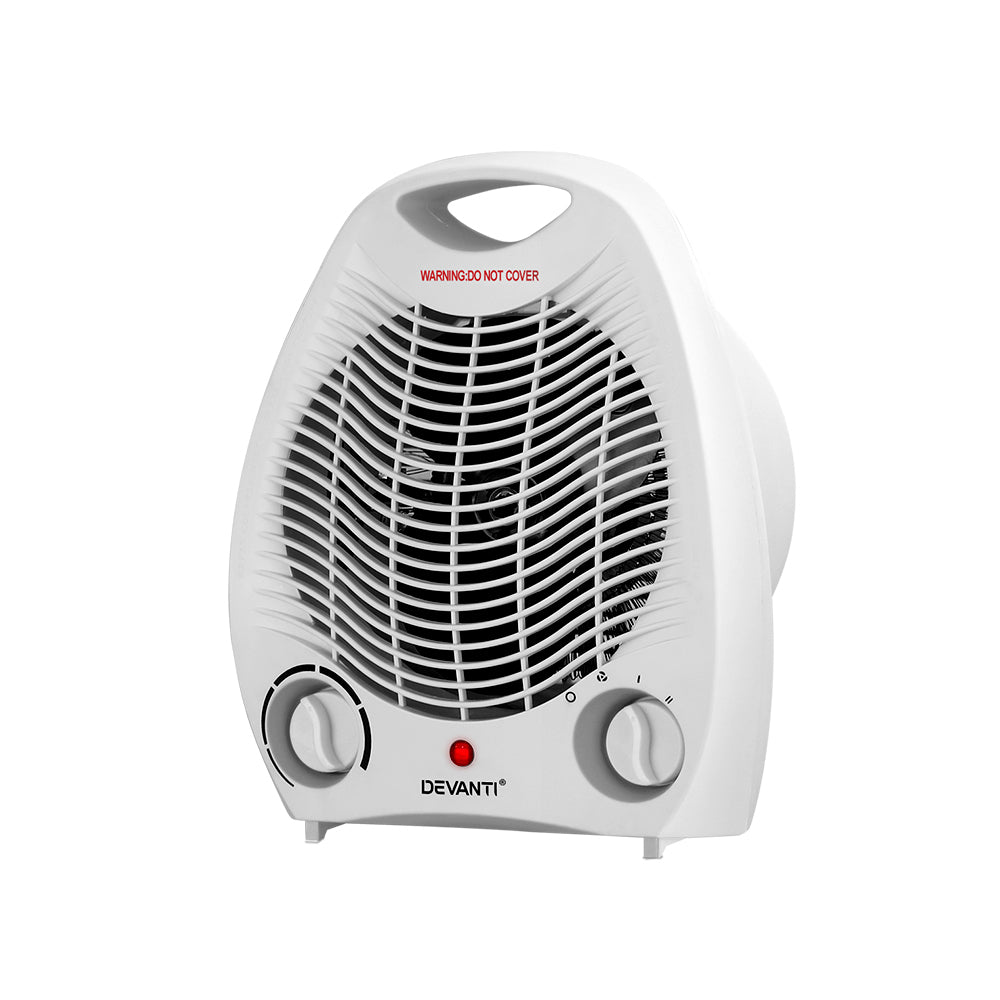 Devanti Electric Fan Heater 2000W FH-A-2000-WH