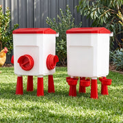 Giantz 12kg Chicken Feeder and 11L Waterer Set Large Capacity Poultry Drinker Kit