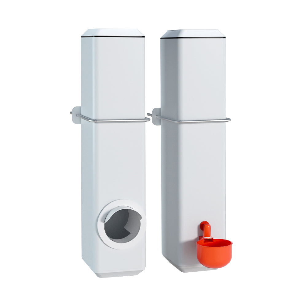 Giantz Chicken Feeder 4L Water Dispenser Automatic Waterer FIK-FEEDER-PL-4L-WH
