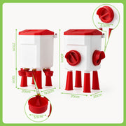 Giantz 8kg Chicken Feeder and 7L Waterer Set Large Capacity Poultry Drinker Kit